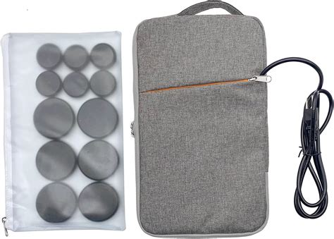 goodtar portable hot stones massage set with warmer kit with 12 pcs basalt stones rocks massage