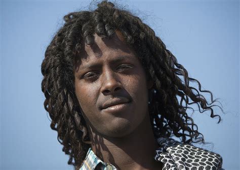 Afar Tribe Man With Curly Hair Assayta Ethiopia Curly Hair Men