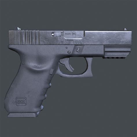3d Model Lowpoly Glock 21 Handgun Vr Ar Low Poly Cgtrader