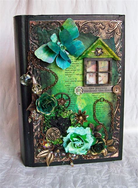 1004206 Altered Book Journal Altered Book Art Mixed Media Canvas