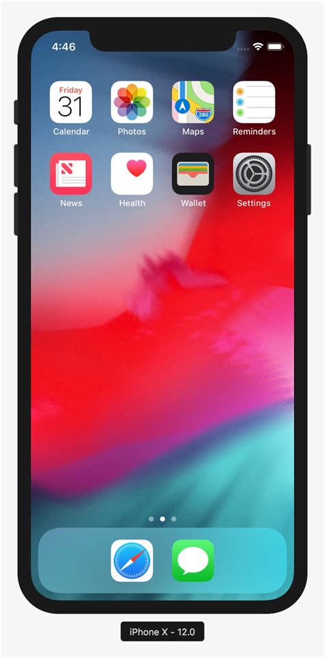 The Iphone X Home Screen In Simulator With 1792 X 828 Resolution