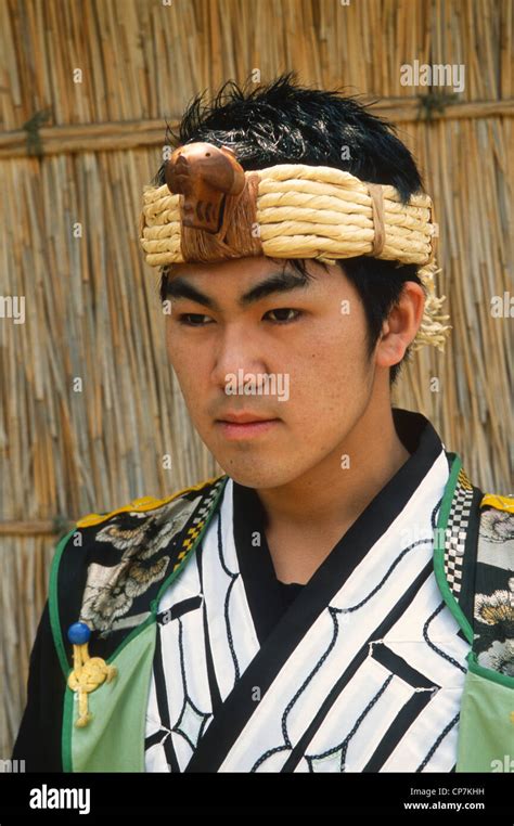 Japan Hokkaido Poroto Kotan Young Ainu Man Stock Photo Alamy