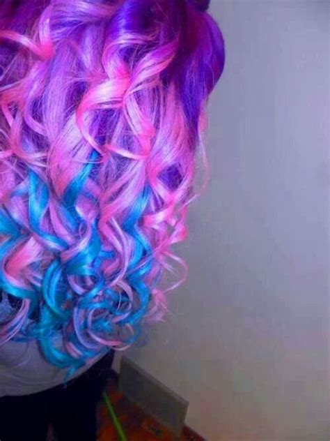Pink Blue And Purple Hair Awesome Hair Pinterest Pink Blue