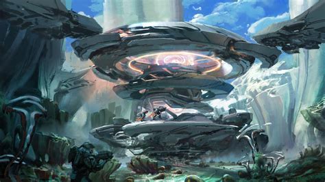 Fantasy Art Futuristic Science Fiction Artwork Video Games Halo 5