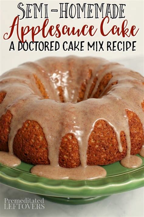 This Easy Applesauce Bundt Cake Recipe Uses A Box Of Cake Mix Apple