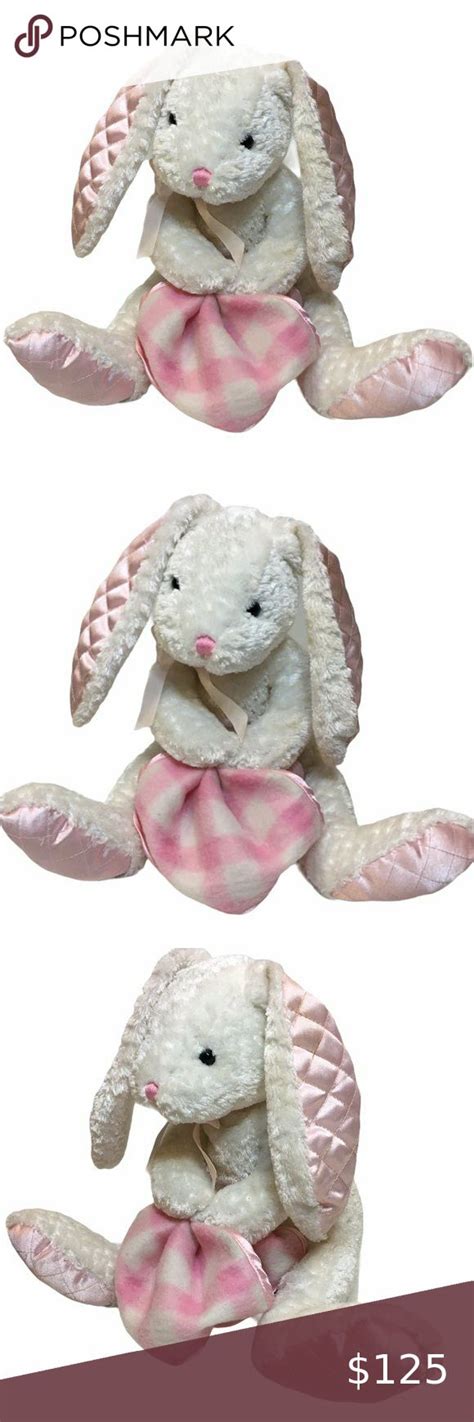 Rare Commonwealth Bunny Plush Pink Satin Fleece Bunny Plush Pink