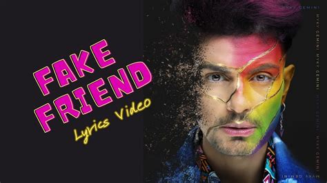 Myky Fake Friend Lyrics Video Youtube