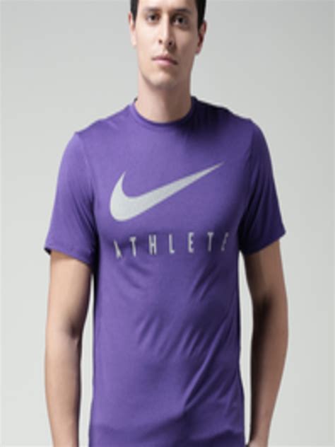 Buy Nike Men Purple As Touch Plus Gfx Printed Round Neck T Shirt
