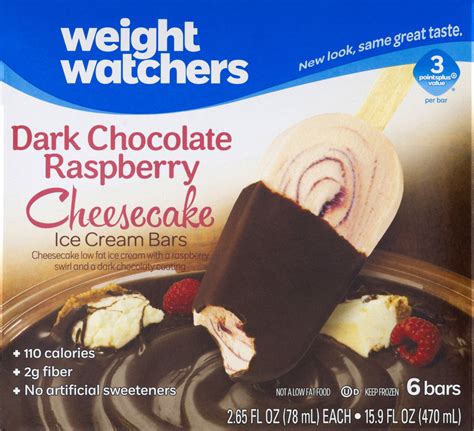 Weight Watchers Dark Chocolate Raspberry Cheesecake Ice Cream Bars CT Weight Watchers