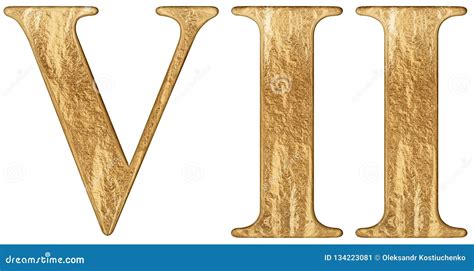 Roman Numeral Vii Septem 7 Seven Isolated On White Background 3d