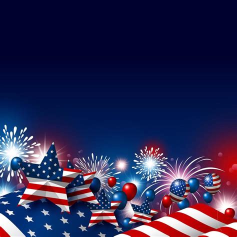July 4th Design With Amercian Flag Stars And Fireworks 1220329 Vector