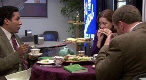 the finer things club uses the teapot that jim had ted to pam for christmas r dundermifflin