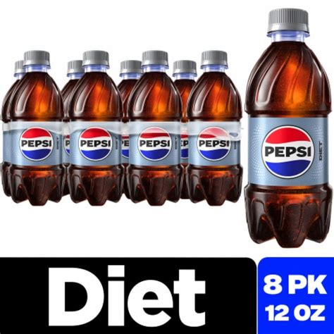 Diet Pepsi Cola Zero Sugar Soda Bottles 8 Pk 12 Fl Oz Kroger
