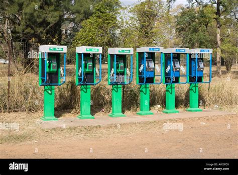 Row Of Public Telephones In Pietermaritzburg Stock Photo Alamy