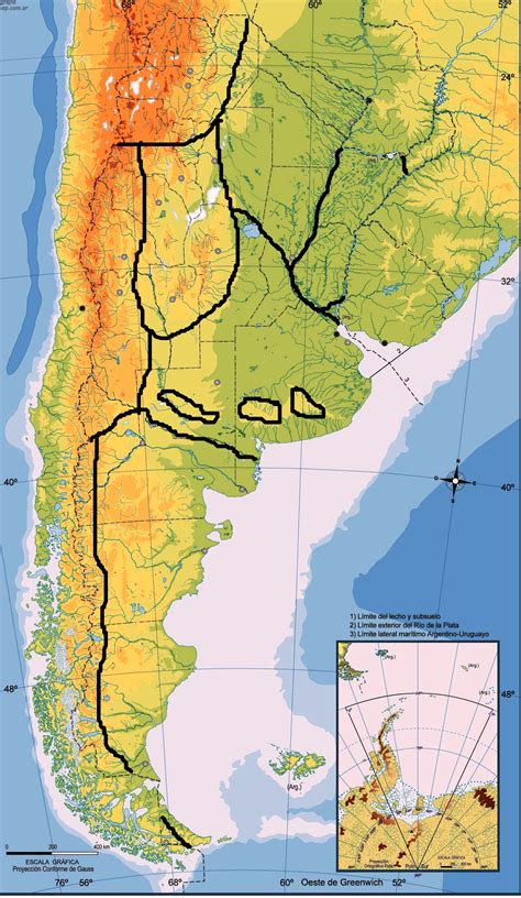 Mapa De Relieve De Argentina