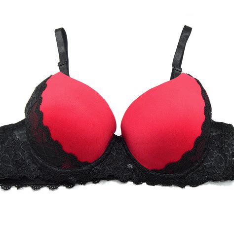 Womens Underwear Lace Thick Padded Plunge Extreme Push Up Bra 32 40 A B