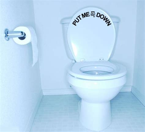 Put Me Down Funny Toilet Seat Decal Removable Wall Art Etsy