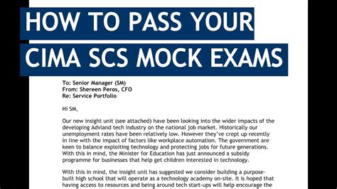How To Pass Your Cima Scs Mock Exams Youtube