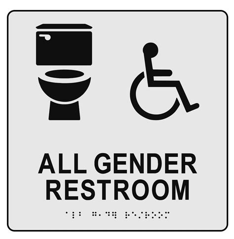 ada compliant accessible gender neutral restroom sign with braille ii signoptima