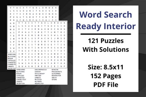 Assorted Word Search Puzzles Activity Kd Graphic By Luham Digital