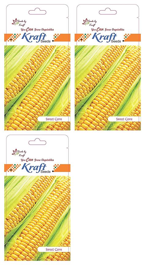 Kraft Seeds Sweet Corn Improved Seed 3 Pack X 2 Grams