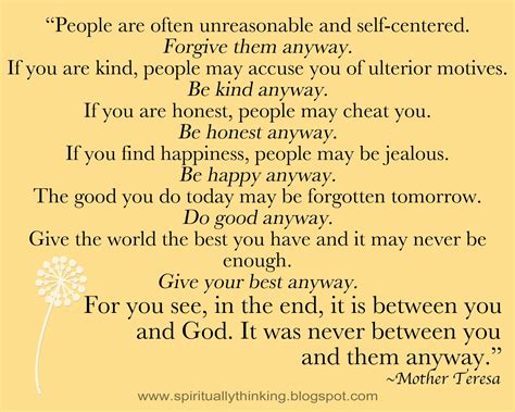 Do It Any Way By Mother Teresa Quotes Quotesgram