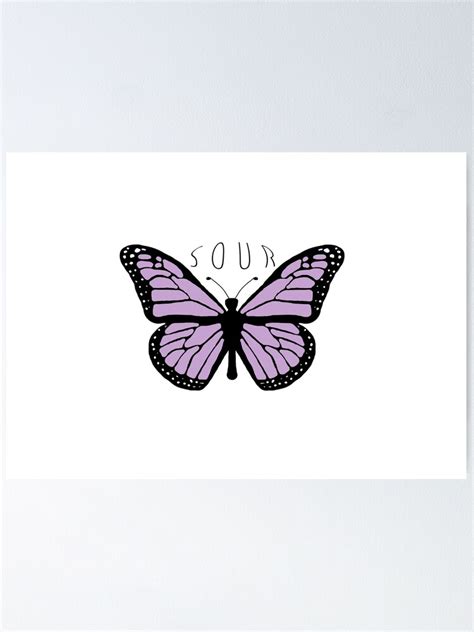 Sour Olivia Rodrigo Butterfly Poster By Gioixdx Redbubble