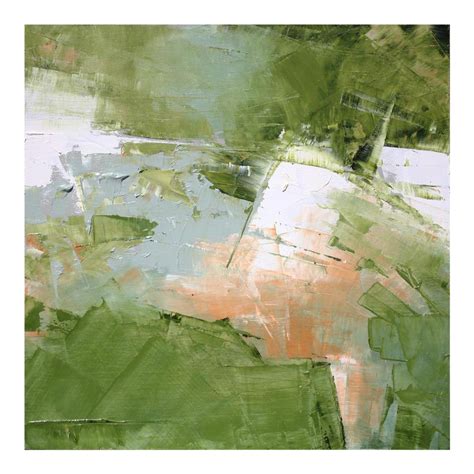 Green And White Abstract Landscape Painting Chairish