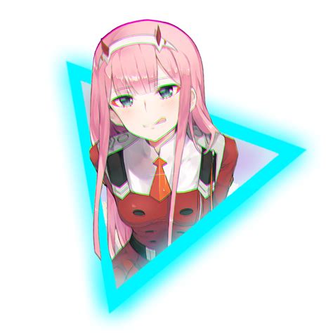 Darling in the franxx, zero two x hiro, romance, couple, profile view. transparent zero two graphic I made, free to reuse! : ZeroTwo