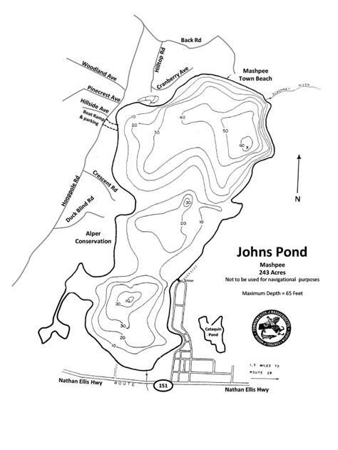 Johns Pond Mashpee Map Mashpee Ma