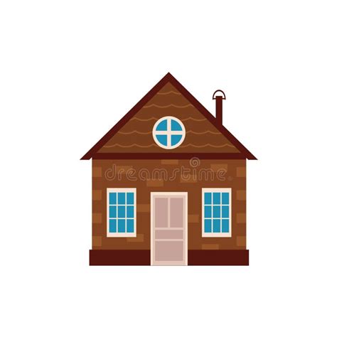 Vector Flat Private House Icon Isolated Stock Vector Illustration Of