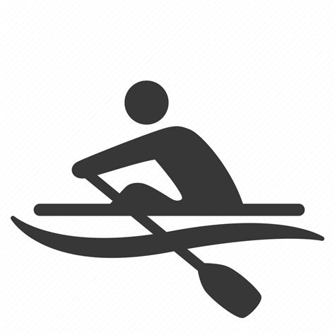 Exercise Olympics Raw Rowing Simple Skiff Sport Icon Download