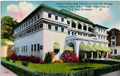 Maurice Bathhouse Hot Springs National Park Arkansas Vintage Postcard