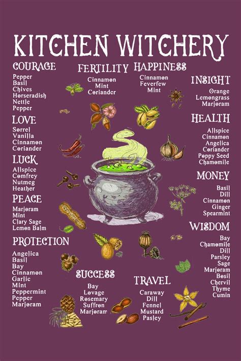 Kitchen Witchery Magic Herbs Wiccan Spell Book Herbal Magic