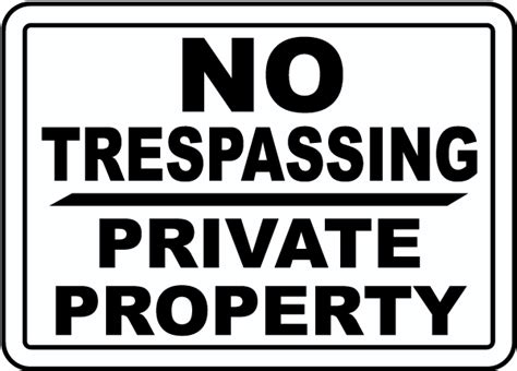No Trespassing Private Property Sign F6004 By
