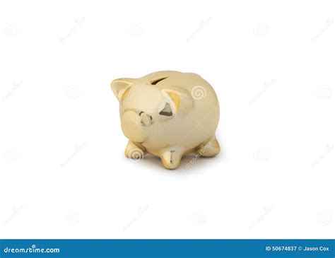 Gold Piggy Bank Stock Image Image Of Savings Finance 50674837