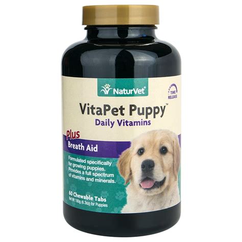 Naturvet Vitapet Puppy Vitamins And Minerals 60 Chewable Tablets