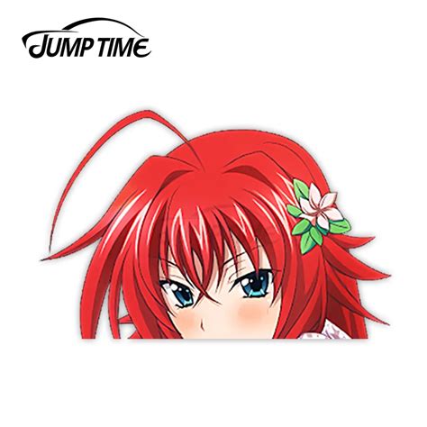 Jump Time High School Dxd Rias Gremory 249 Cute Anime Girl Peeker Vinyl Decal Window Waifu Car