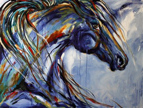 Colorful Abstract Horse Paintings By Texas Artist Laurie Pace November