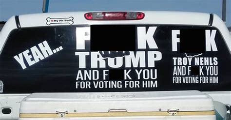 Woman Threatened For Fck Trump Sticker Says Fck The