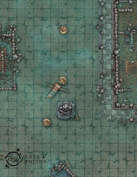 Ia3 X1b Submerged Temple Battle Map Dungeon Maps Dnd