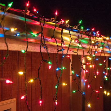 Christmas Icicle Light 150 Multi Red Green Pink Blue Yellow