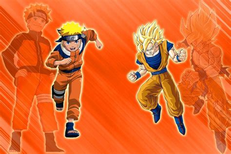 The manga portion of the series debuted in weekly shōnen jump in october 4, 1988 and lasted until 1995. Goku And Naruto Wallpapers - Wallpaper Cave