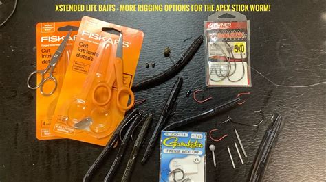 Xstended Life Baits More Apex Stick Worm Rigging Options Youtube