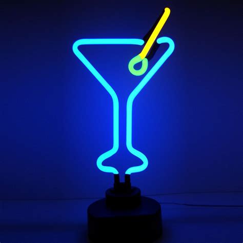 Martini Glass Neon Sculpture Vintage Lighting Bar Lighting Neon