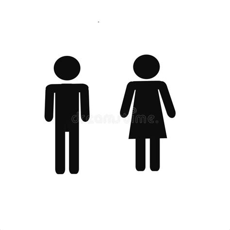 Men And Women Sign Isolated On White Background Stock Vector