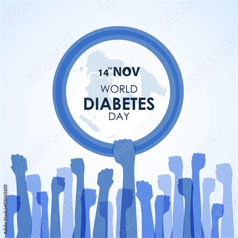 World Diabetes Day Awareness With Blue Hand Hold Hand Circle Blue Ring