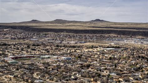 A Suburban Neighborhood In Albuquerque New Mexico Aerial Stock Photo