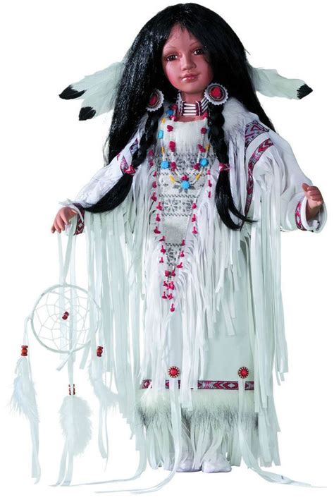 golden keepsakes doll snowbird 24 porcelain d24 6204 american indian clothing indian dolls