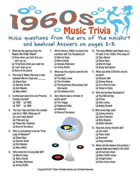 1960s Music Trivia Questions And Answers Many Were Content With The